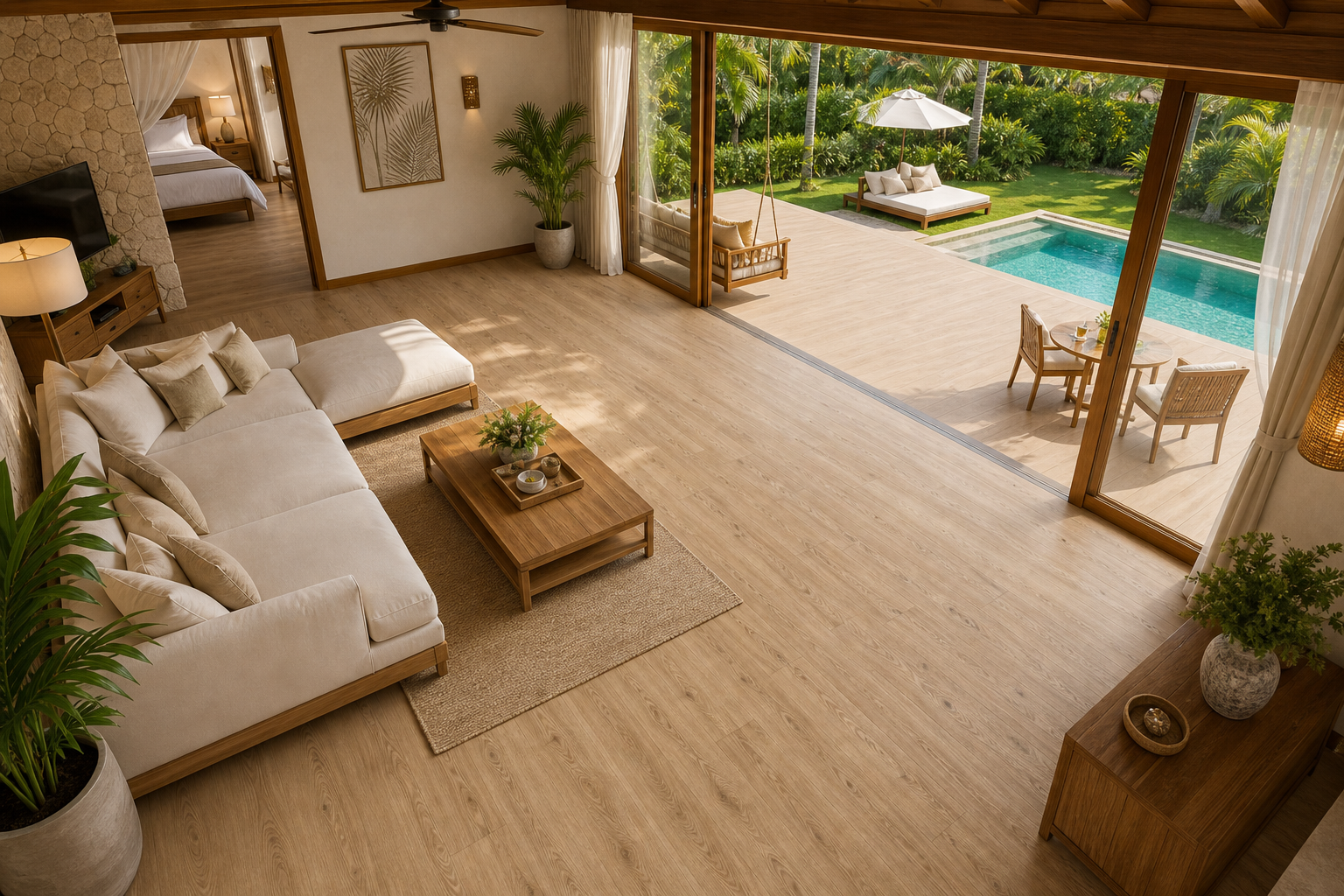 Dự án villa nghỉ dưỡng sử dụng Moduleo Stanford Oak 65251