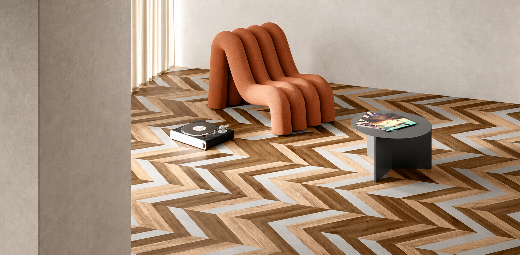 Không gian nội thất ứng dụng sàn vinyl Moduleo Moods